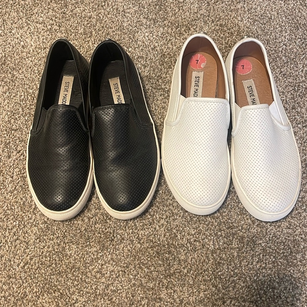 Women’s Eddina Sneakers (2 pairs, black & white)
